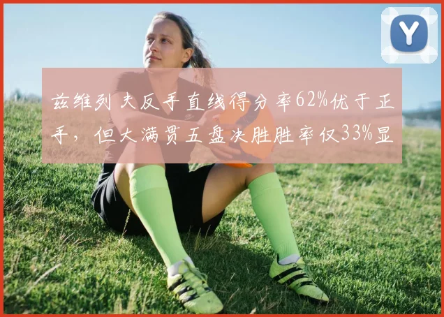 兹维列夫反手直线得分率62%优于正手，但大满贯五盘决胜胜率仅33%显体能瓶颈
